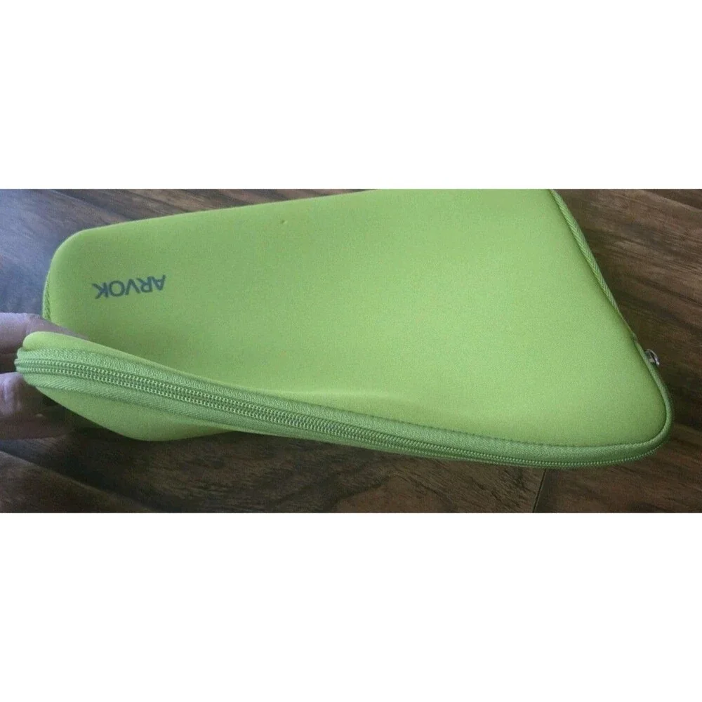 Arvok Multi Size 11 11.6 12 Inch Laptop Sleeve Pocket Case Lime Green Full Zip